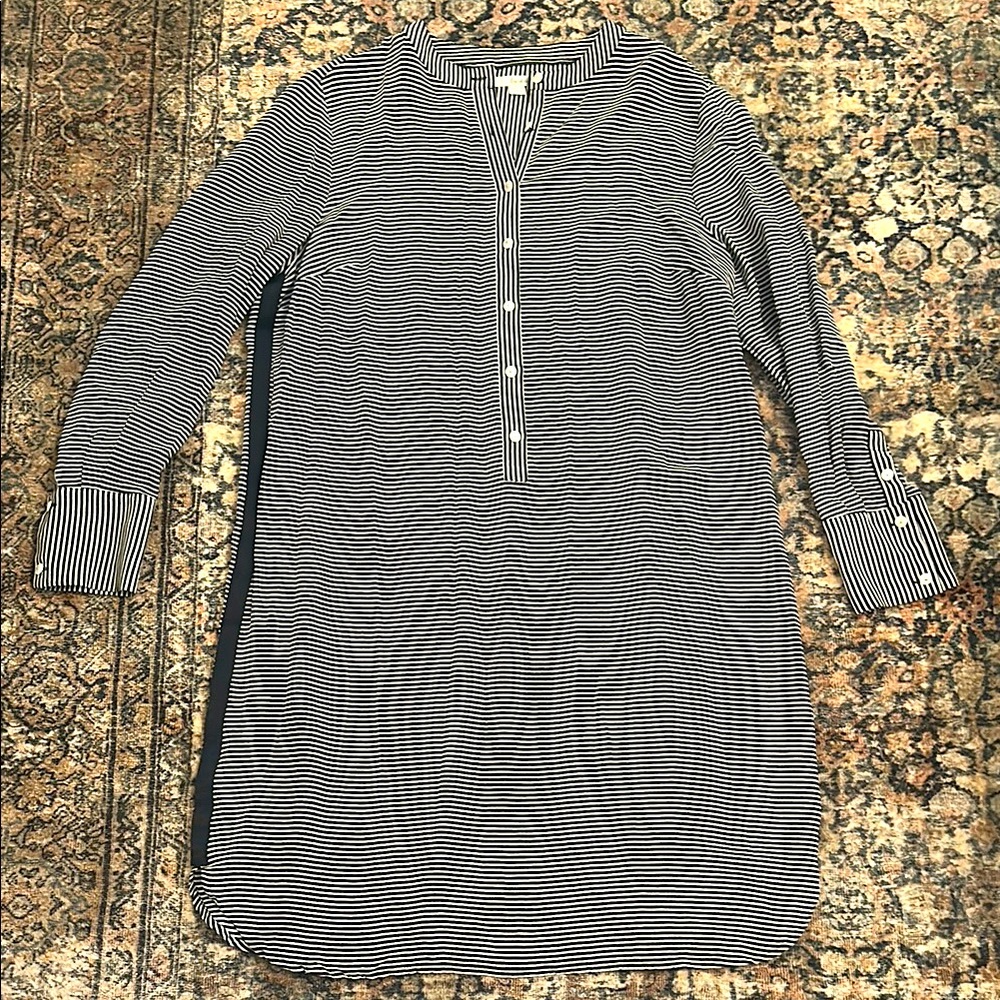 Boden dress, black and white stripe, size 14L